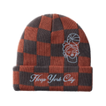 Checkered Beanie Rust