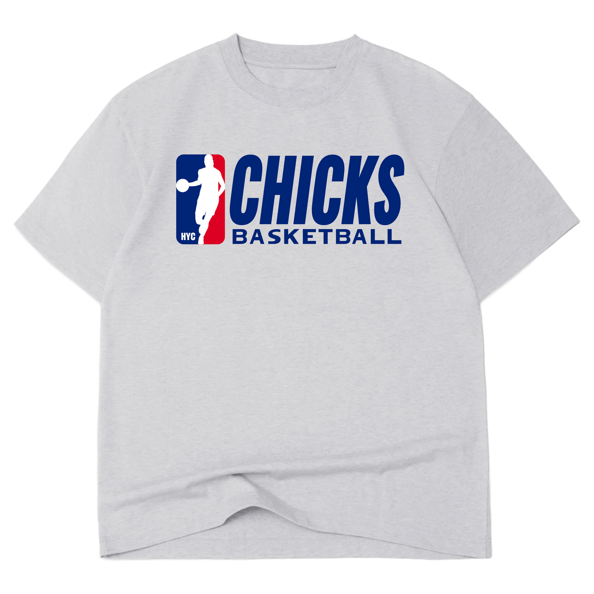 Chicks Basketball T-Shirt - Heather Grey