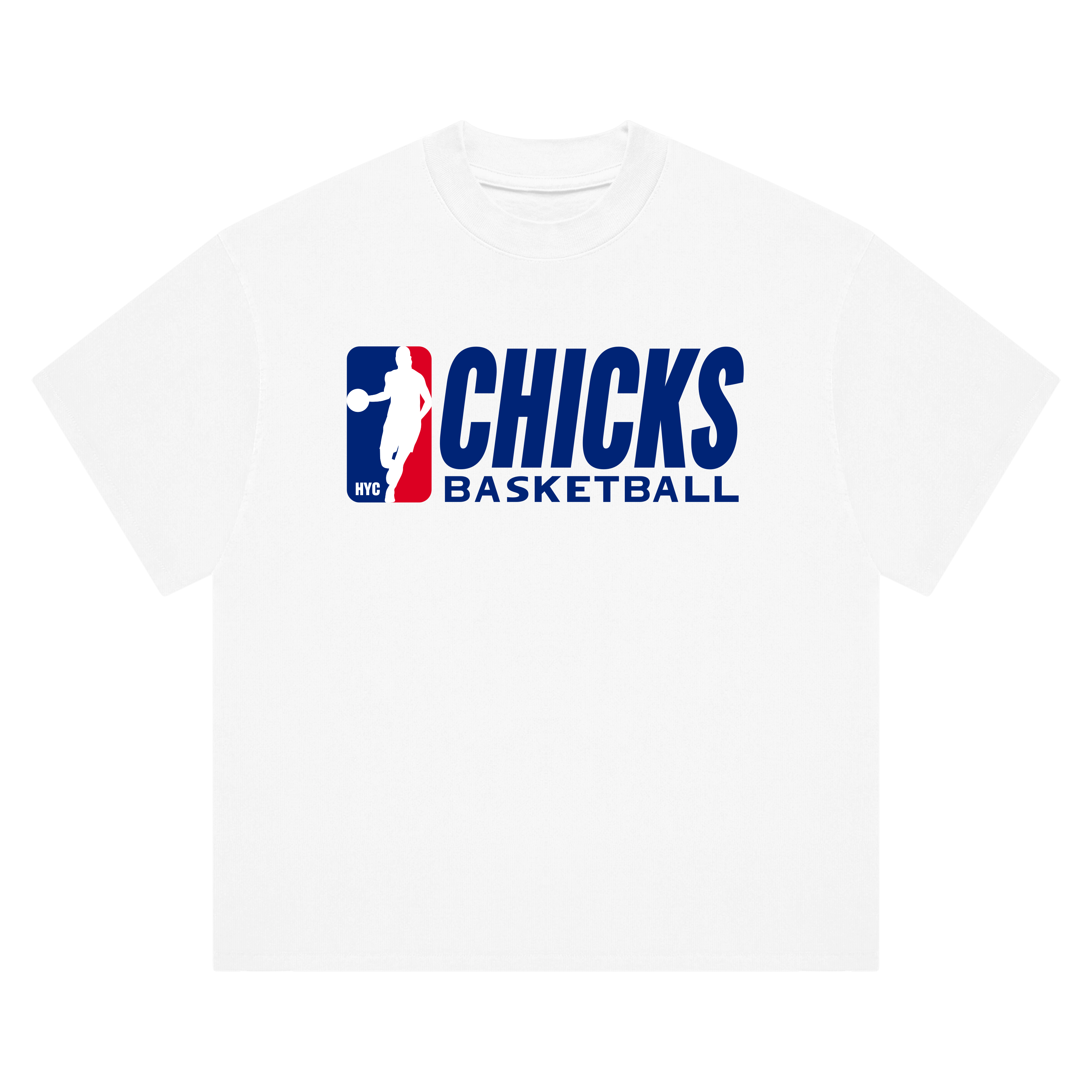 Chicks Basketball Tee - White