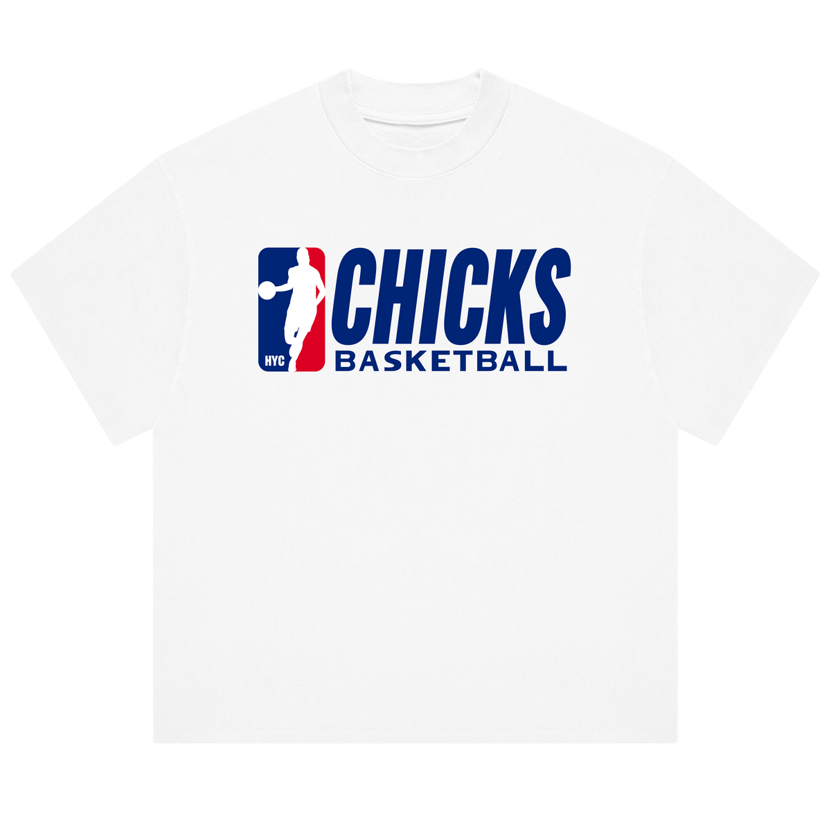 LOW STOCK! Chicks Basketball T-Shirt - White
