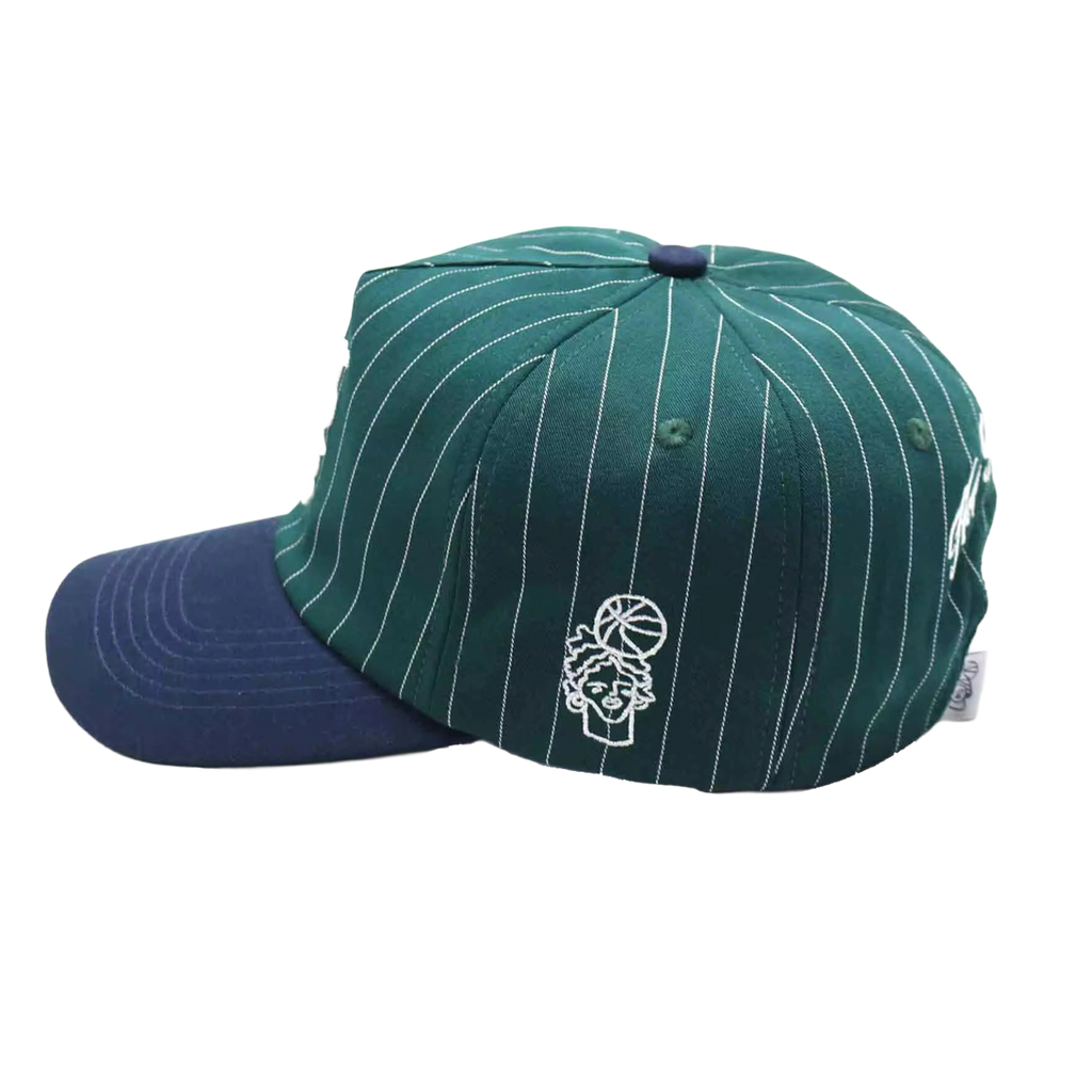 Pinstripe Monogram Strapback