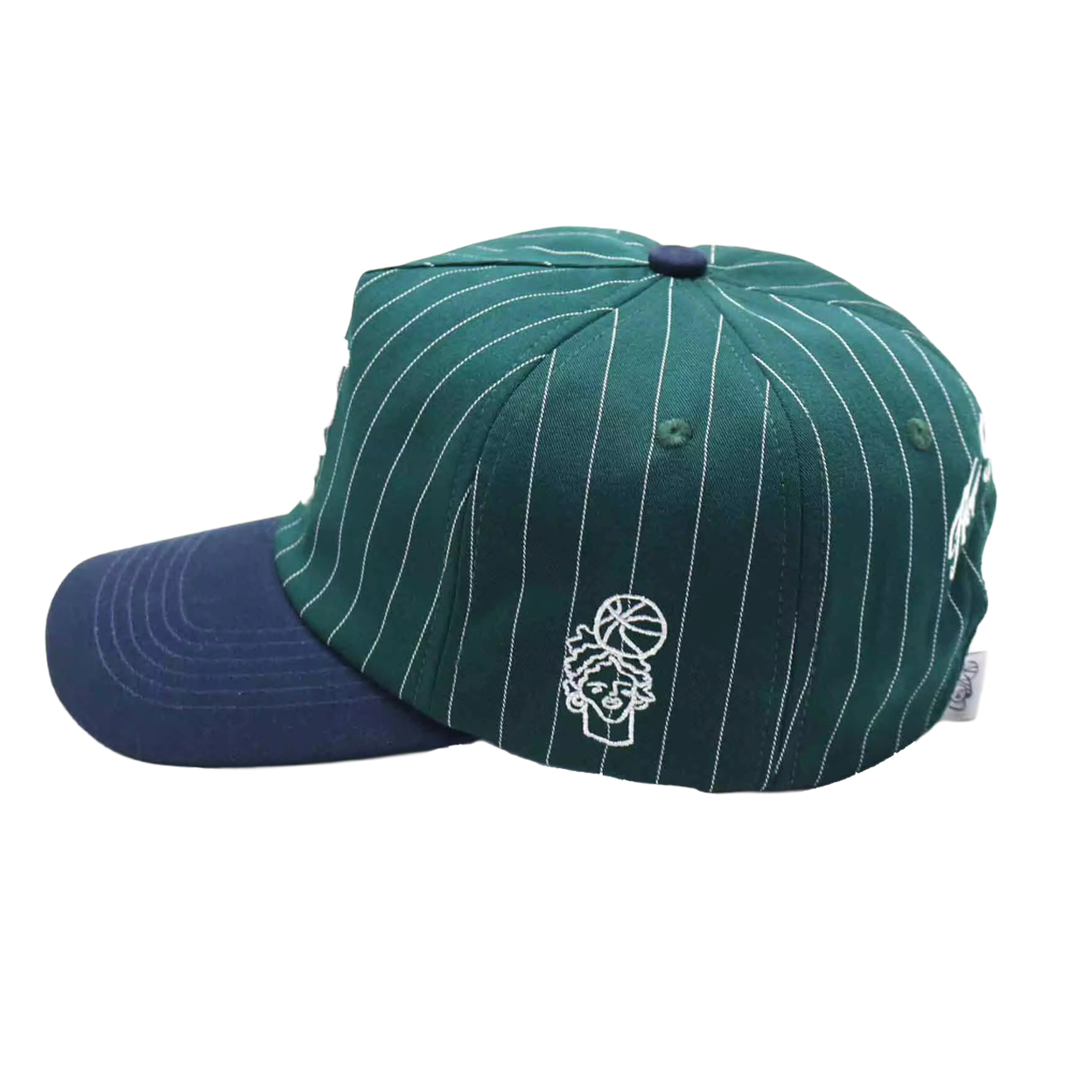 Pinstripe Monogram Strapback